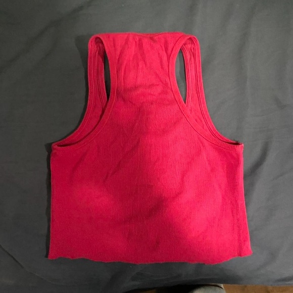 Hot pink safety pin tank top - Picture 2 of 2